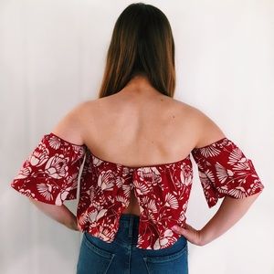 Rebecca Red Floral Top